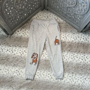 Disney Toy Story Slink the Dog gray sweatpants boys 5T preppy loungewear school